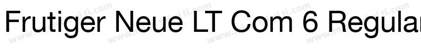 Frutiger Neue LT Com 6 Regular字体转换